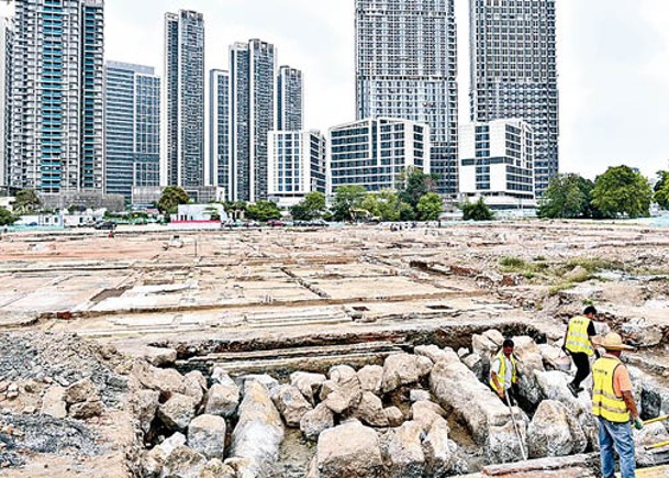 廣州海珠區考古  掘出清代炮台