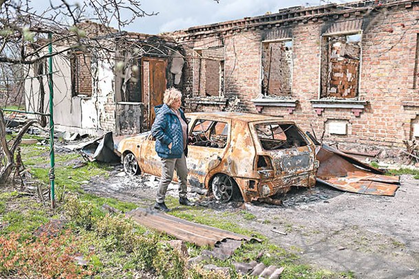 基輔多個城鎮在戰火中受損。 （Getty Images圖片）