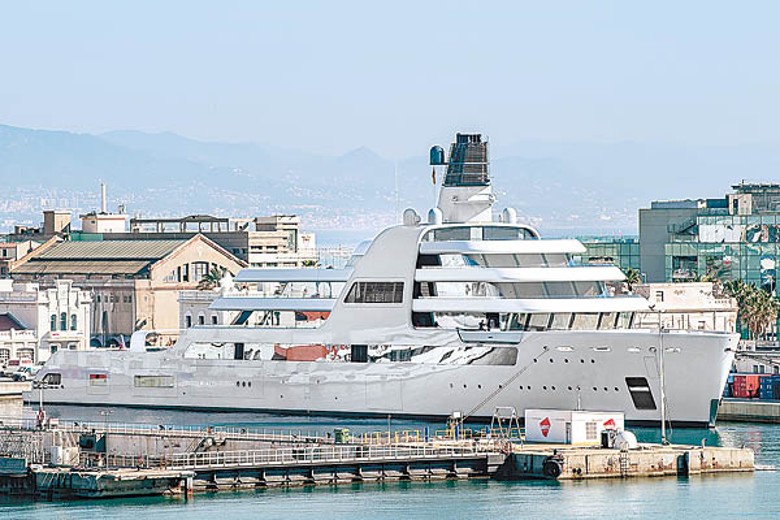 有俄羅斯富豪的船隻停泊在西班牙港口。（Getty Images圖片）