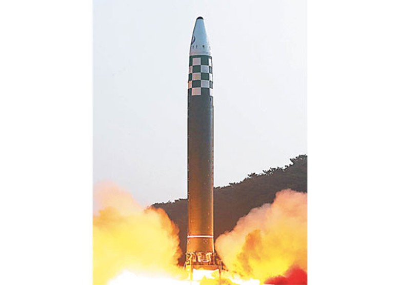 北韓早前試射火星17洲際彈道導彈。