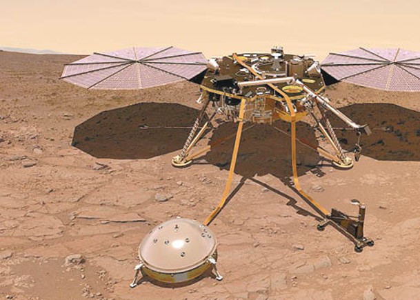 洞察號在火星執行探測任務。