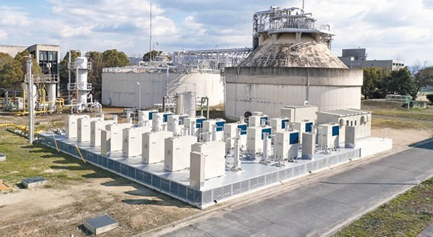 高松市污水處理廠的生物質發電設施。