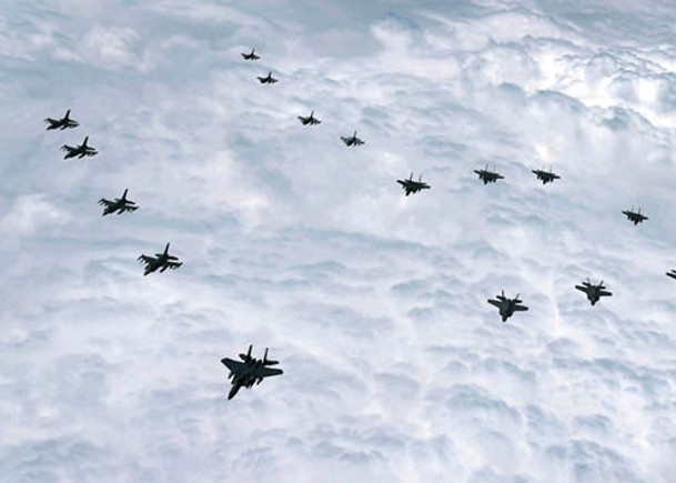 美韓空軍早前聯合練演。