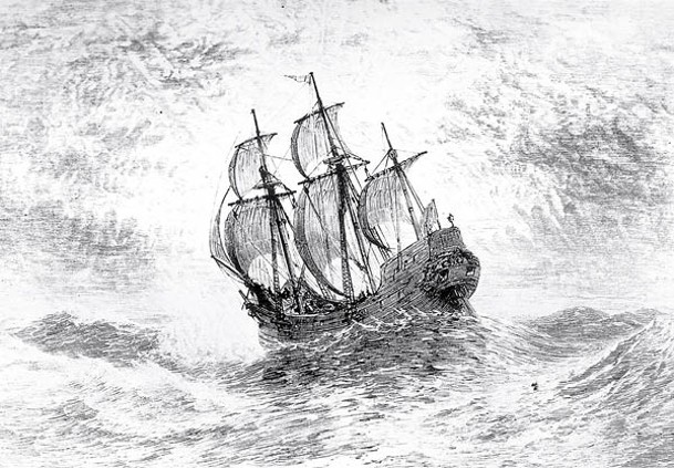 五月花號船名取自歷史上同名三桅木船。