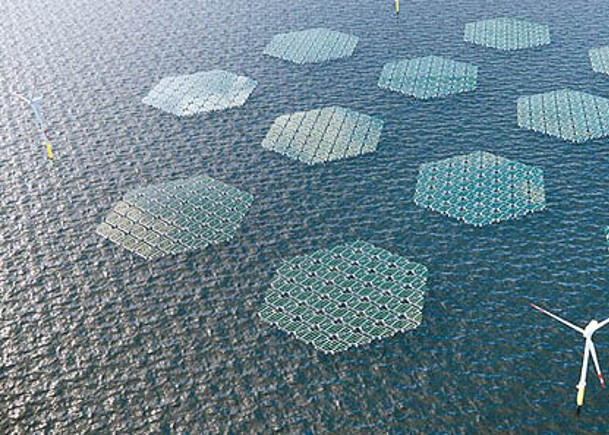 新款太陽能板能夠浮在海面上。