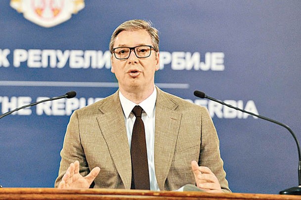 塞國總統武契奇發表全國演講。