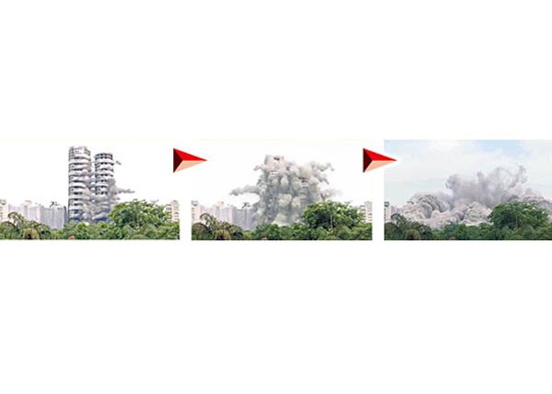 印度百米雙子塔遭爆破拆除