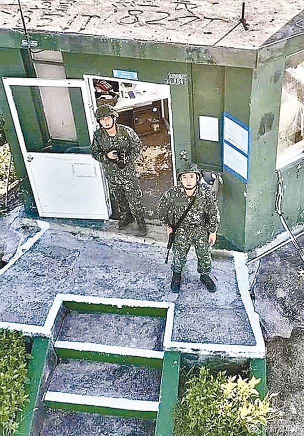中國大陸航拍機曾近距離拍攝金門守軍士兵。