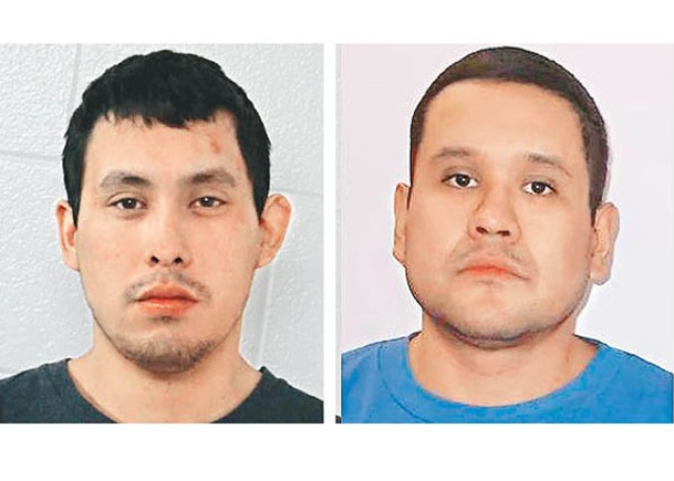 達米安‧桑德森（左）及邁爾斯‧桑德森（右）涉嫌殺人。