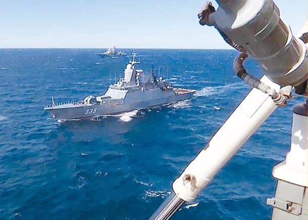 中俄艦隊近日巡航太平洋。