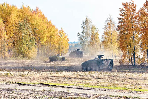 北約軍隊在立陶宛演習。（Getty Images圖片）