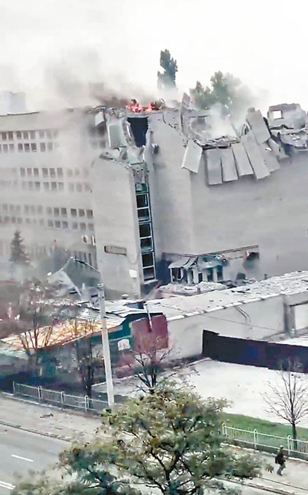 第聶伯羅彼得羅夫斯克有建築物中彈損毀。