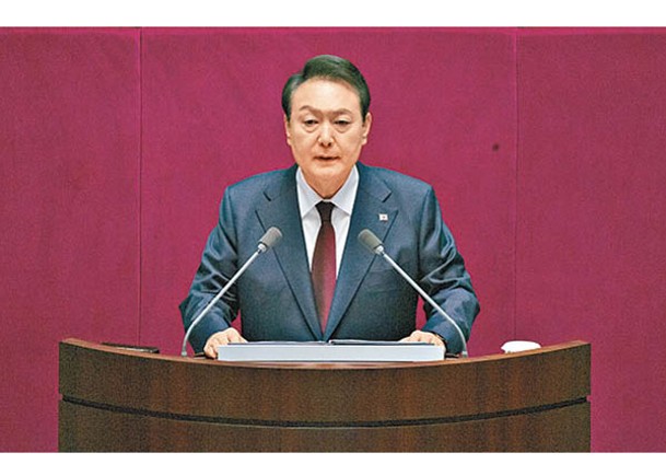 尹錫悅施政演說  韓在野黨杯葛