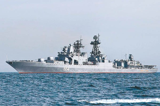 俄羅斯驅逐艦特里布茨海軍上將號駛回遠東。