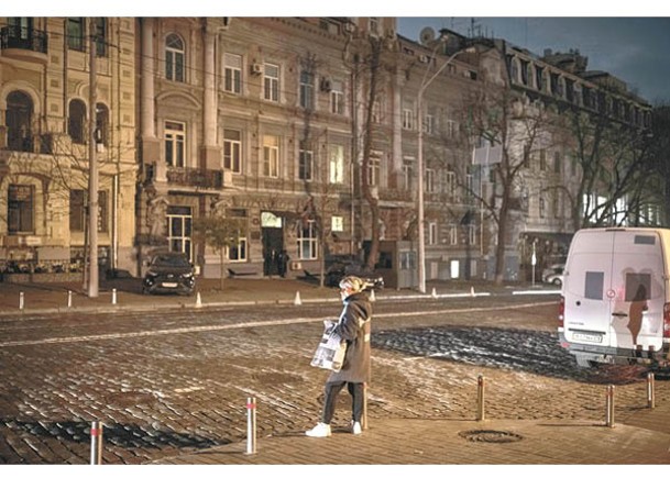 烏克蘭首都基輔入夜不見燈火。（Getty Images圖片）