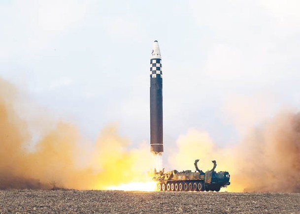 北韓近期試射洲際彈道導彈。