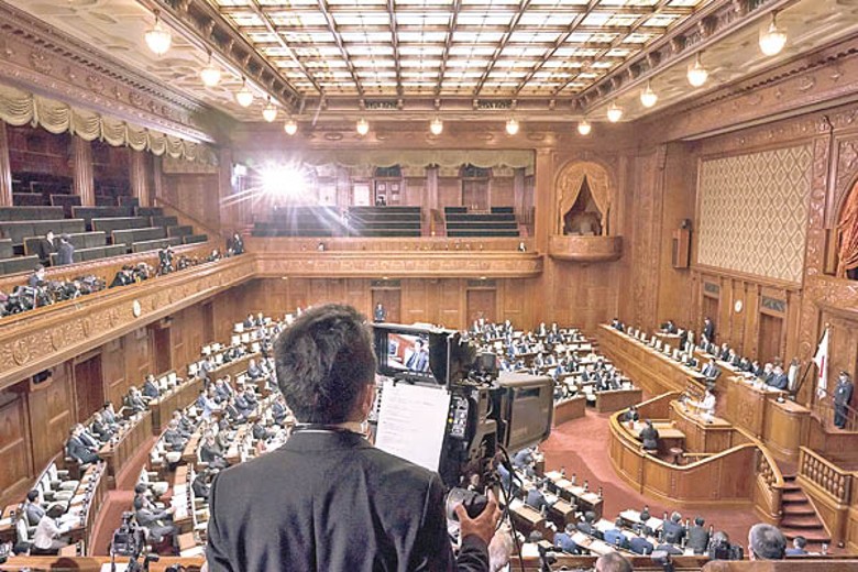 日本參議院通過關於中國人權狀況的決議。（Getty Images圖片）