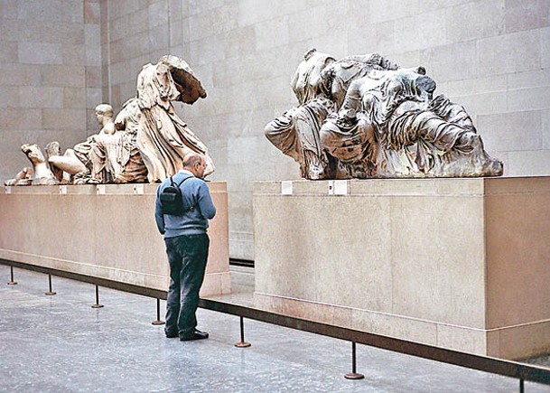 英國拒絕交還巴特農神殿雕像予希臘。（Getty Images圖片）