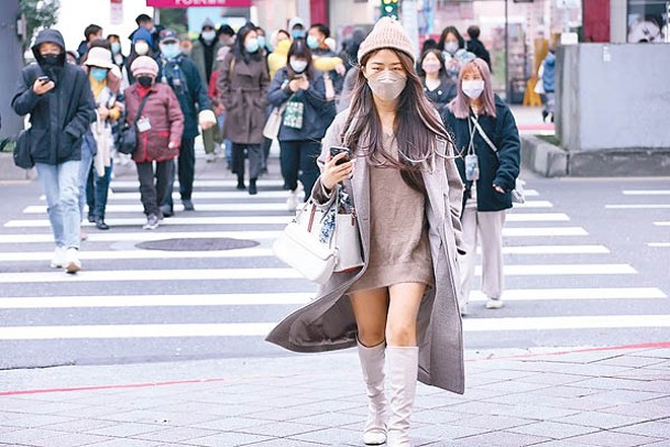 受寒流侵襲，台灣多地氣溫急降。