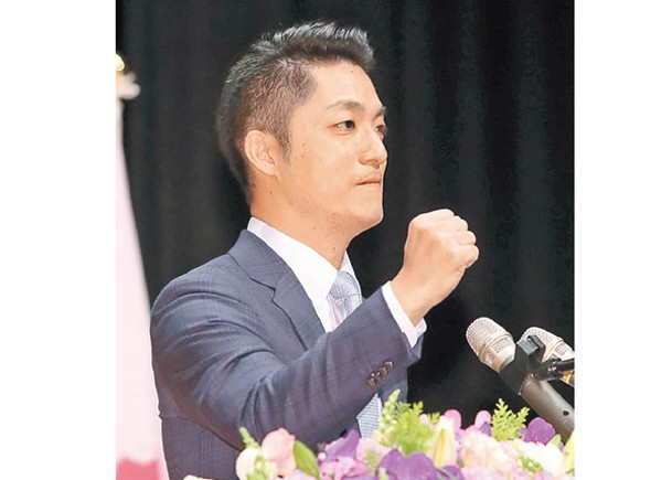 蔣萬安接任台北市市長後致詞。（中時電子報圖片）