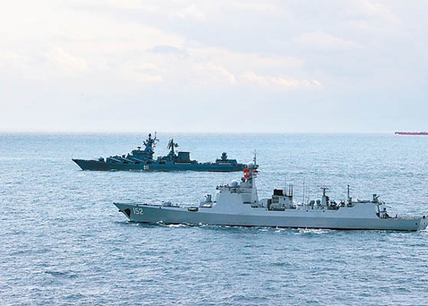 中俄軍艦已結束在東海的演習。