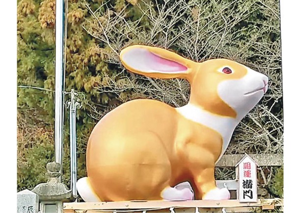 三重縣居民過年 巨兔供奉神社