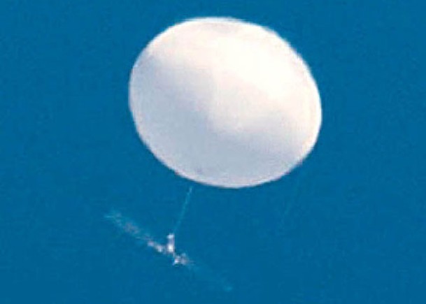 台灣上空曾出現高空探測氣球。