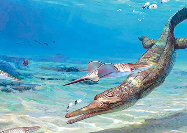 Turnersuchus hingleyae以捕食魚類維生；圖為構想圖。
