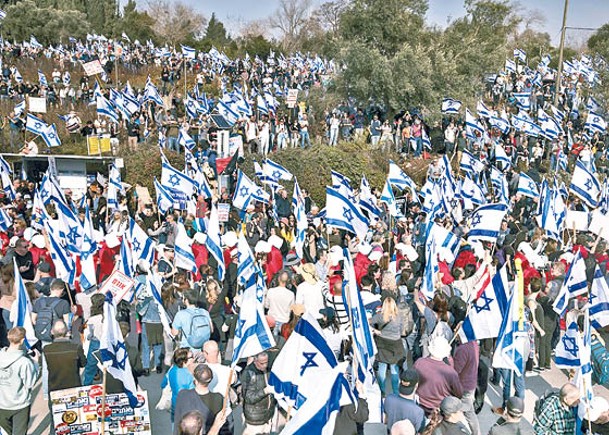 以色列首讀通過司法改革  示威浩大