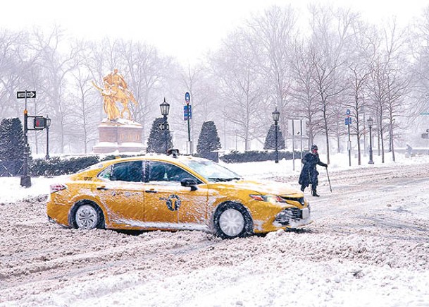 暴雪天氣將會移向美國東部地區；圖為紐約市。（中新社圖片）