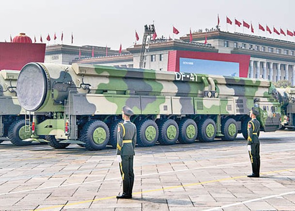 東風41型洲際彈道導彈是中國其中一款核導彈。（Getty Images圖片）