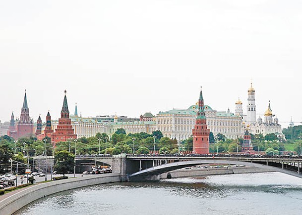 中俄元首將就國際問題交換意見；圖為俄羅斯克里姆林宮。（Getty Images圖片）