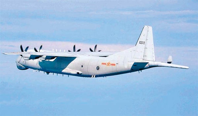 運8反潛機飛入台灣西南空域。
