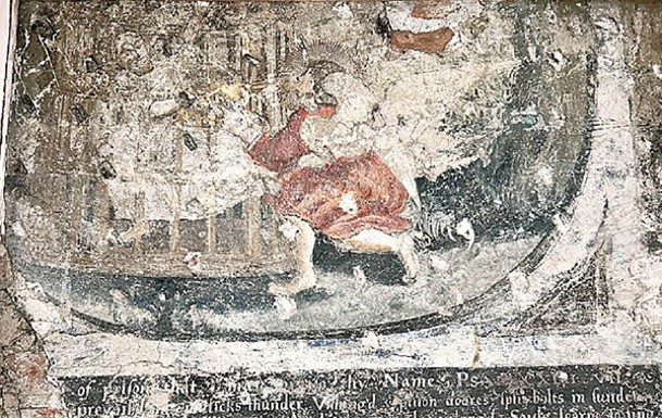 古畫描繪的是古代一本詩集內的場景插圖。