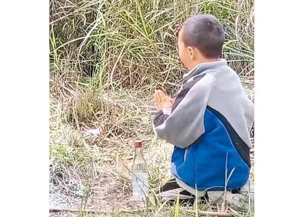 男童掃墓  祈禱「不寫作業不捱打」