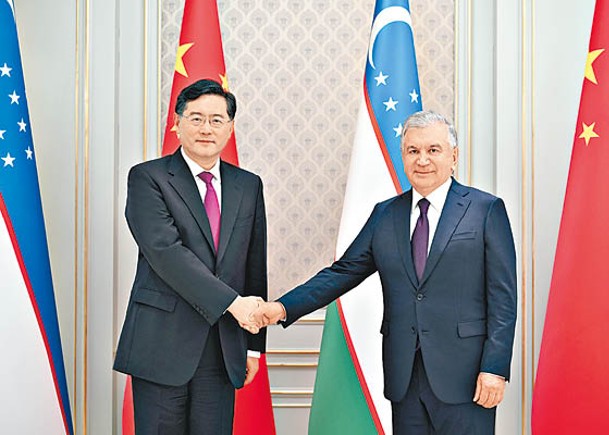 烏茲別克總統晤秦剛  允加快合作