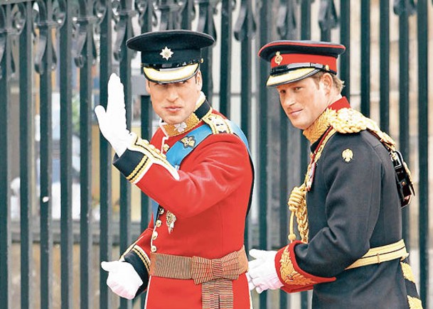 威廉（左）與哈利（右）是新聞集團追訪對象。（Getty Images圖片）