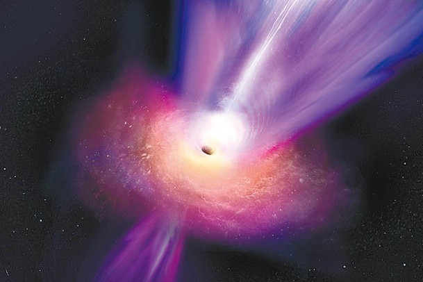 圖像顯示黑洞的陰影及其強大的噴流。