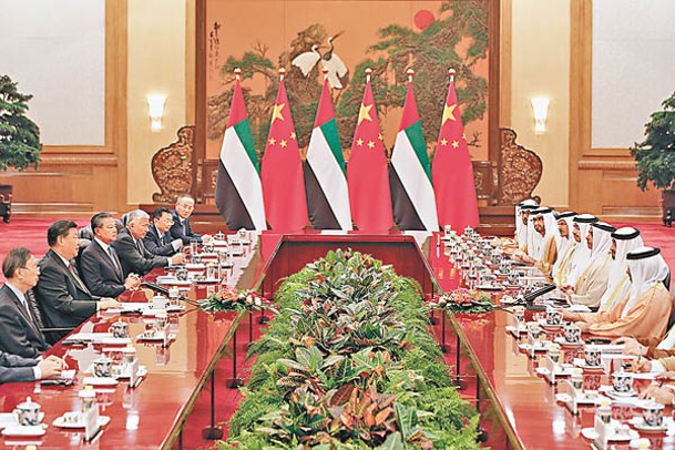 中國近年加強與阿聯酋的外交關係。（Getty Images圖片）