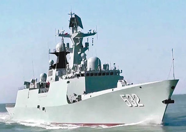 054A型護衞艦荊州號是中國海軍護航編隊艦艇之一。