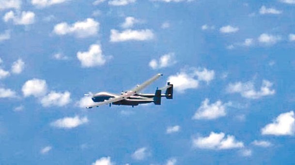 解放軍TB001無人機近日繞台飛行。