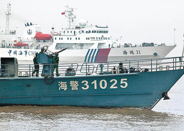 中國海警局的活動頻繁。（Getty Images圖片）