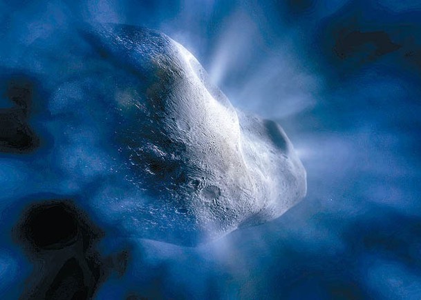 詹姆斯‧韋布太空望遠鏡觀測里德彗星；圖為里德彗星模擬圖。