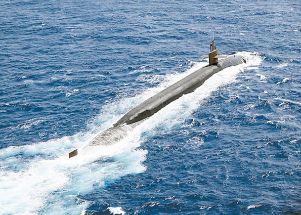 美國海軍俄亥俄級戰略核潛艇緬因號。