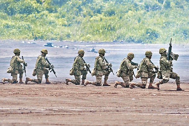 日本自衞隊會否在台灣海峽爆發衝突時介入備受關注。（Getty Images圖片）