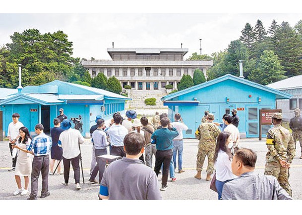 一名美國公民參觀板門店共同警備區（圖）時，從南韓一側越過軍事分界線進入北韓。（Getty Images圖片）