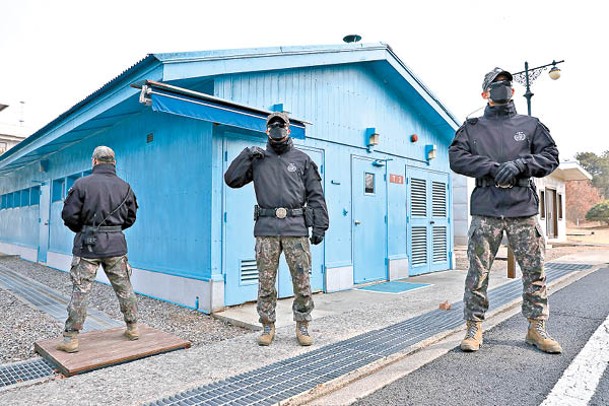 南韓士兵駐守在板門店的共同警備區。（Getty Images圖片）