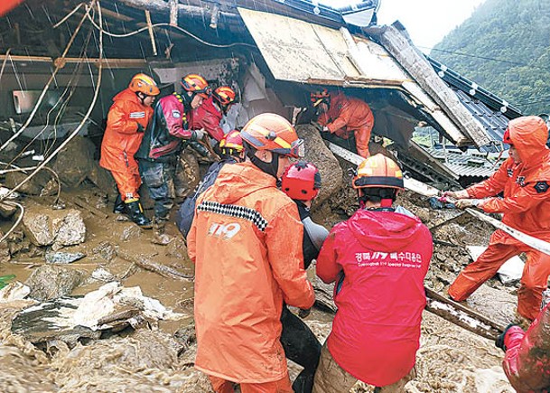 韓雨災增至46死  疏散1.78萬人