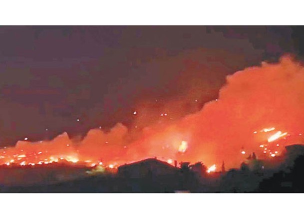 希臘多地發生嚴重山火。