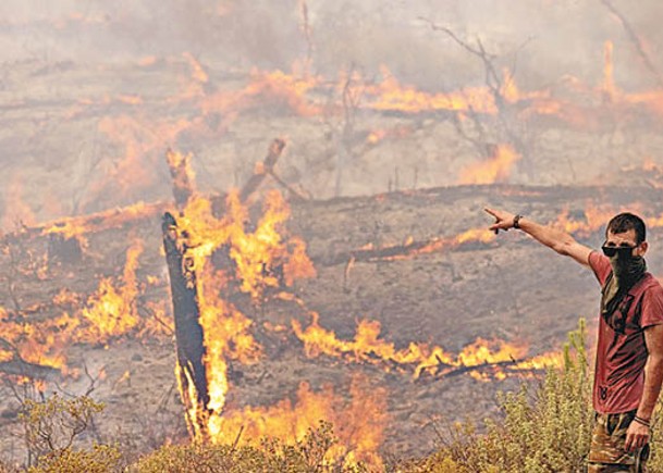 希臘山火持續。（Getty Images圖片）
